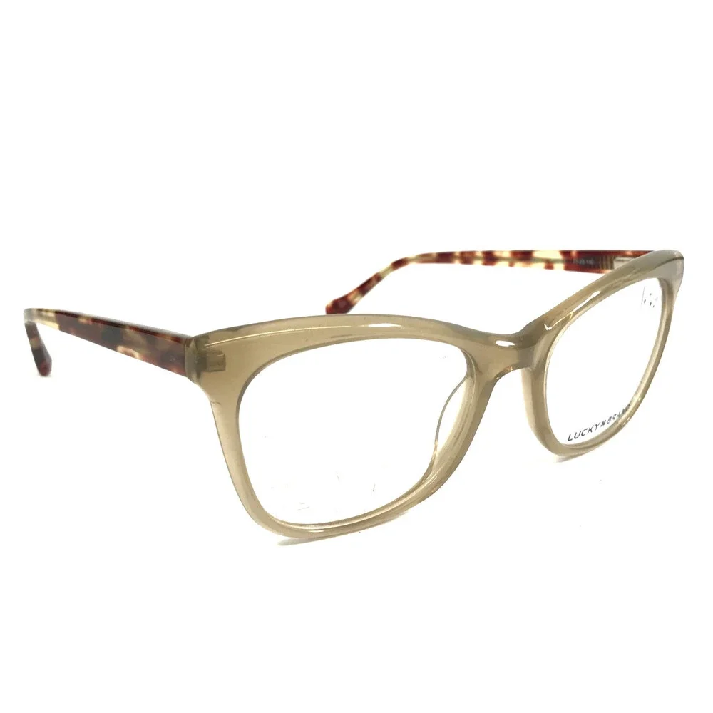 Lucky Brand Eyeglasses Frames D203 BROWN Tortoise Cat Eye Full Rim 53-20-140